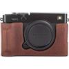 MUZIRI KINOKOO Custodia Protettiva in vera pelle per Fotocamera Digitale Fujifilm X-E5/Fujifilm X E5,Accessori per Fujifilm X-E5,con vano Batteria e Impugnatura,Vintage,Marrone