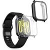 kwmobile Set 2x Custodia Smartwatch Compatibile con Xiaomi Redmi Watch 5 Active Cover - Case Silicone Protezione Orologio Fitness trasparente/nero