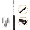 PAIRIER Antenna Radio Auto 24cm con Filettatura M4/M5/M6 | Potente Funzione di Ricezione FM/DAB