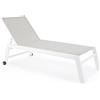 Bizzotto Lettino alto con ruote Hilde bianco cloud
