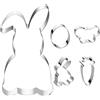 10,5 cm Bunny Rabbit Cookie Cutter - Acciaio inossidabile