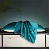Juwenin Home Federa in seta Charmeuse in 100% seta di gelso con per capelli e pelle, 1 chiusura a busta (blu pavone, 50 x 75 cm)