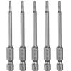 QUARKZMAN 5pz H2,5 Chiavi a Brugola per Punte da Trapano 2,5mm Punte Metriche Piane 1/4 Attacco Esagonale 80mm (3,15) Punta Cacciavite Esagonali Magnetico Lungo Industriale per Viti