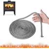 Syhdfxknp Guarnizione Stufa a Pellet 6 mm x 2.5 m Guarnizione Stufa a Legna Guarnizione Camino in Fibra di Vetro Guarnizione Vetro Stufa a Pellet Fibra di Vetro per Caminetto Stufe Porta del Forno (Φ6mm x 2.5m)