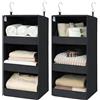 GRANNY SAYS Organizer Armadio da Appendere, Organizer da Appendere con 3 Scomparti, Organizer Armadio Salvaspazio per Vestiti, Nero Appendi Borse da Armadio, Hanging Wardrobe Organiser for Storage