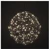 EMOS - Sfera metallica a LED con 200 LED, luce bianca calda, effetto scintillio - decorazione rotonda da appendere e appoggiare - cavo da 5 m con alimentatore di rete - Ø 20 cm sfera luminosa per casa