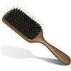 ALIIP Spazzola Setole Cinghiale, Smoothing & Shine Enhancing for Slick Back Styles, Curl Defining & Detangling, Hairbrush with Natural Bristles for all Hair Types