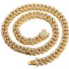 HALUKAKAH Catena d'oro per Uomo,Catena a Cubana da 13MM Iced out Placcato in Oro Reale 18k Choker Collana 45cm,Pieno Cz Diamantate Punte Set,con Confezione GRGALO