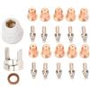 ViaGasaFamido Kit Consumabili per Taglio al Plasma 23 Pezzi con Ugelli e Punta 1 0 mm per Torcia Cannello Accessori Completi Cappuccio Protezione per Sistemi Plasma