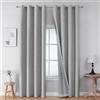 Sekey Tenda oscurante per soggiorno, 1 pezzo, larghezza 140 x altezza 245 cm, opaca, occhielli per appenderla