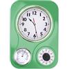 Lily's Home Orologio da cucina retrò con temperatura e timer (Retro Green)