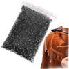 FILFEEL Conettori Micro ring anelli per extension di capelli, anello di prolunga per capelli con inserto in silicone 4 mm, anelli perline(200pcs-Black)