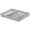 Spectrum Diversified Hexa Drawer Organizer Tray Modern Kitchen Cutlery, Utensil, Silverware Holder Caddy, 6 Dividers Cabinet Storage, 13 x 16, Stone Gray