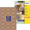 Avery Etich Ovali 63 5 x 42 3 20ff, Marrone
