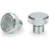 Puig 21805P Tappo coprifiletto specchietto finitura pulita in alluminio anodizzato per coprire le filettature del manubrio, Argento
