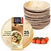 Moritz & Moritz 25-pc ciotole in foglia di palma Ø 15 x 6 cm - 25 piatti monouso sostenibili - alternativa alle stoviglie e ai piatti in bambù