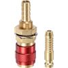 QUARKZMAN 2pz Gas e Acqua Connettore Rapido per Tubo Diametro Interno 8mm con Tubo Flessibile per TIG 12 18 20 27 Raccordi Rapido Attacco Torcia Saldatura Rilascio Gas Rosso