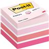 Post-it Cubo di Foglietti adesivi, Collezione colori pastello, Confezione da 1 blocchetto, di 450 Fogli, 76 mm x 76 mm, Colori Rosa, Bianco, Arancione, per Appunti, Elenchi & Promemoria