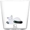 ICHENDORF Bicchiere Gatto Sdraiato Coda Grigia Tabby Cat