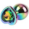 Chisa Novelties Plug Anale Rainbow Heart Gem Ø 3,3 cm 1 St
