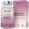 Aavalabs Probiotici Donna | 4 Ceppi | Flora Intima e Intestinale | 60