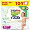 Babylino Premium Pants, Pannolini a mutandina Taglia 8 ULTRA SOFT, Ext