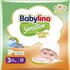 Babylino Sensitive Cotton Soft, Pannolini Taglia 3, Midi (4-9kg), 22 U