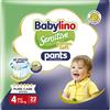 Babylino Sensitive Cotton Soft Pannolini Mutandina Taglia 4, Pants Max