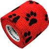 LisaCare Benda autoadesiva LisaCare - Rosso zampa - 5cm x 4,5cm 1 pz Fasciatura