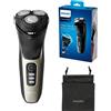Philips Shaver Series 3000 - Rasoio elettrico a secco e umido per uomo