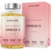 Aavalabs Omega 3 Olio di Pesce Premium | 1000mg EPA e 500mg DHA | 120