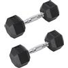 FFitness 2 Manubri da 5 Kg Palestra Esagonali Professionali FF 2 St