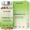 Aavalabs Vitamina D3 K2 2000 UI | Alto dosaggio con olio d'oliva | Sco