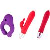 HUGBOX Cofanetto Scoperta 3-in-1 - Stimolatore Clitorideo, Rabbit e Vi