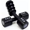 FFitness Set Manubri Regolabili 2 PESI DA 1 A 2,5 KG Neri FF 2 St