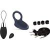 HUGBOX Sex Toy Kit Coppia - Ovetto Vibrante, Anello Fallico e Bondage