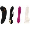 HUGBOX Sex Toy Kit Premium 4 in 1 - Stimolatore Clitorideo, Rabbit, Pu