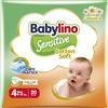 Babylino Sensitive Cotton Soft, Pannolini Taglia 4, Maxi (8-13kg), 20