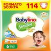 Babylino Sensitive Cotton Soft, Pannolini Taglia 6, Extra Large (15-30