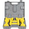 FITPADDY - Kit 6 manubri dumbbell con valigetta 6 kg: 2 pezzi 0,5 kg +