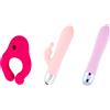 HUGBOX Cofanetto Scoperta 3-in-1 - Stimolatore Clitorideo, Rabbit e Vi