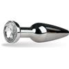 Easytoys - Plug anale argentato realizzato con cono di metallo con pie