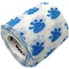 LisaCare Benda autoadesiva - Zampa Blu-Bianco - 5cm x 4,5cm 1 pz Fasci