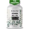 XTRA FUEL | Vitamina D3 + K2 - Compresse con 20.000 UI + 200 mcg MK-7