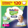 Babylino Sensitive Cotton Soft Pannolini Mutandina Taglia 5, Pants Jun