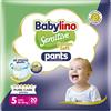 Babylino Sensitive Cotton Soft Pannolini Mutandina Taglia 5, Pants Jun