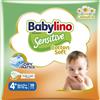 Babylino Sensitive Cotton Soft, Pannolini Taglia 4+, Maxi Plus (10-15k