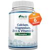 Nu U Nutrition Calcio, magnesio, zinco e vitamina D3 365 St