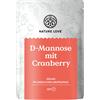 NATURE LOVE® D-Mannosio con mirtilli rossi 250 g Polvere