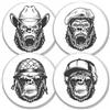 MySweetStitch | Freestyle Libre 1 & 2 Sensor Sticker | Monkey Edition